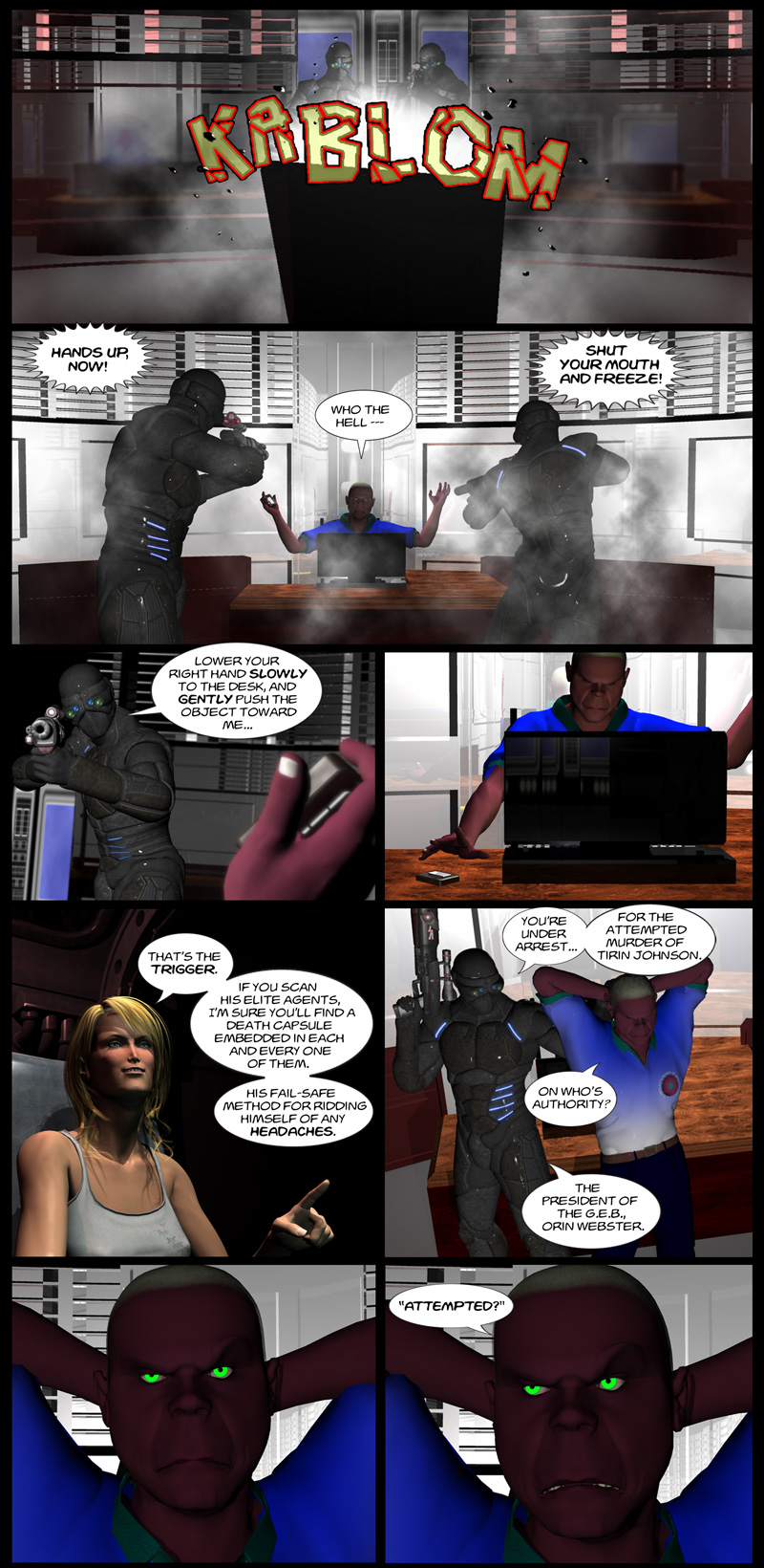 Chapter 4, page 29 – Flin is arrested