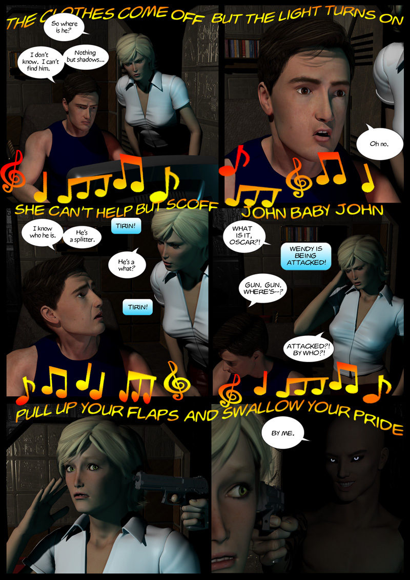 Chapter 6, page 21 – Shadow sneaks up on Tirin