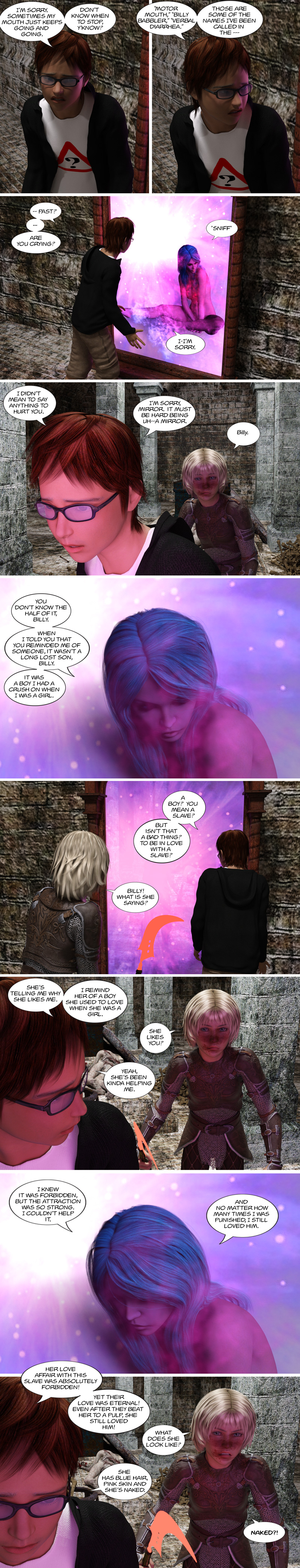 Chapter 12, page 30 – Mirror and Billy chat