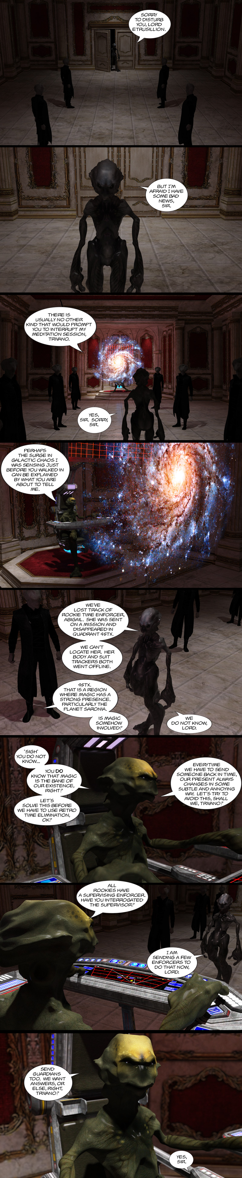 Chapter 13, page 24 – Lord Etrusillion, Abby’s missing