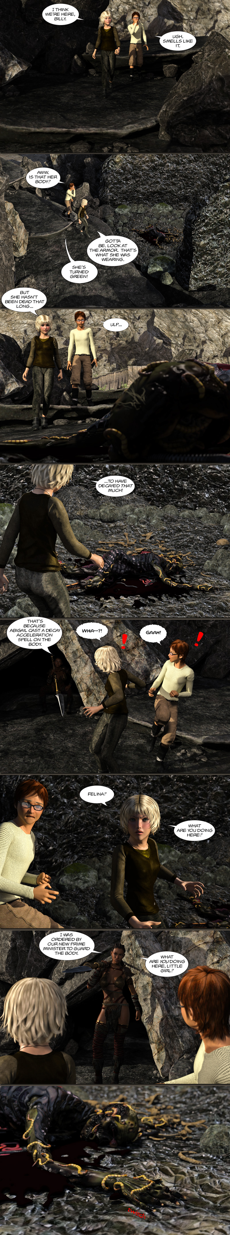 Chapter 17, page 16 – Felina? and a twitch