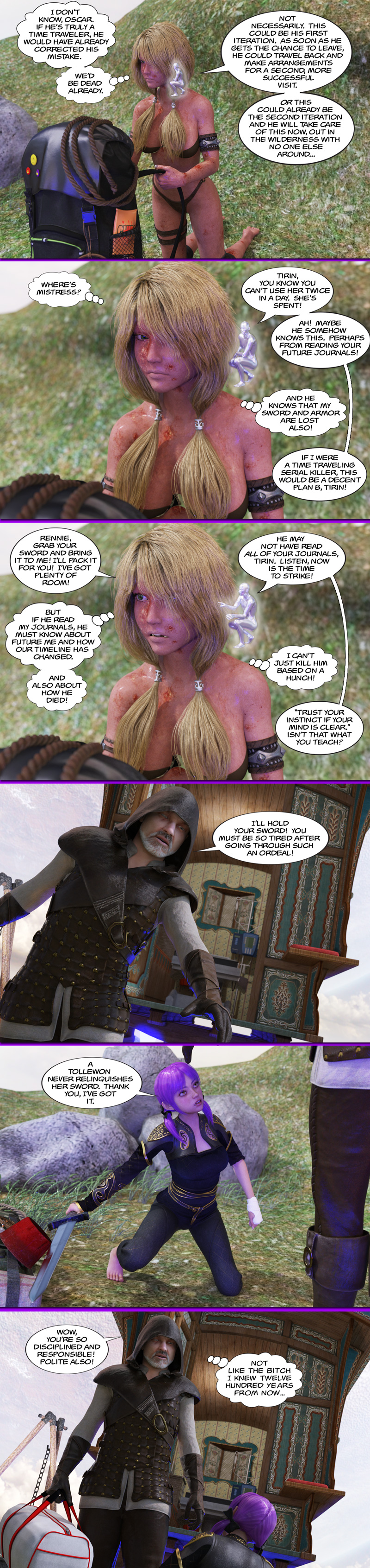 Chapter 17, page 39 – A Tollewon never relinquishes her sword